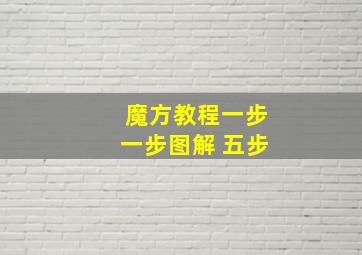 魔方教程一步一步图解 五步